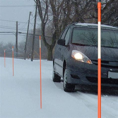 Driveway Marker, Snow Stakes, Plow Stakes, Reflective Tape, .